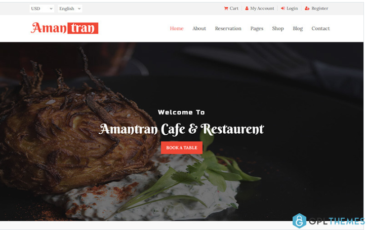 Amantran – Restaurant HTML5 Website Template