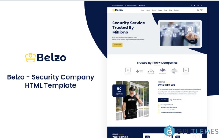 Belzo – Security Company HTML5 Responsive Template