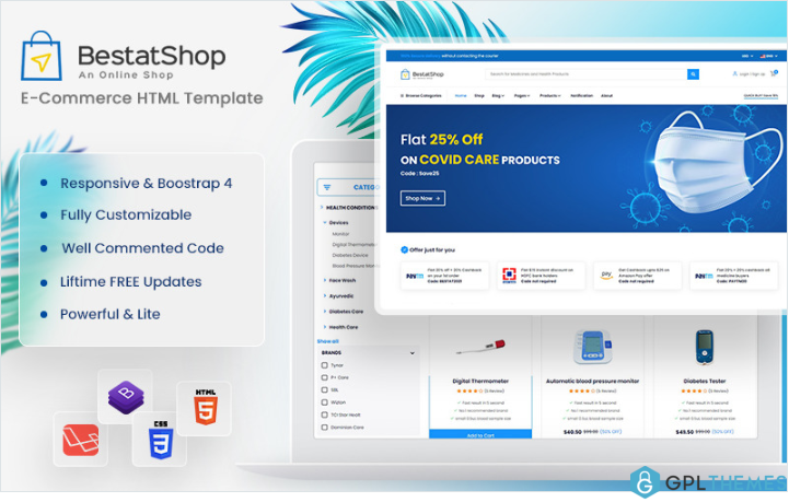 Bestatshop – Ecommerce HTML Website template