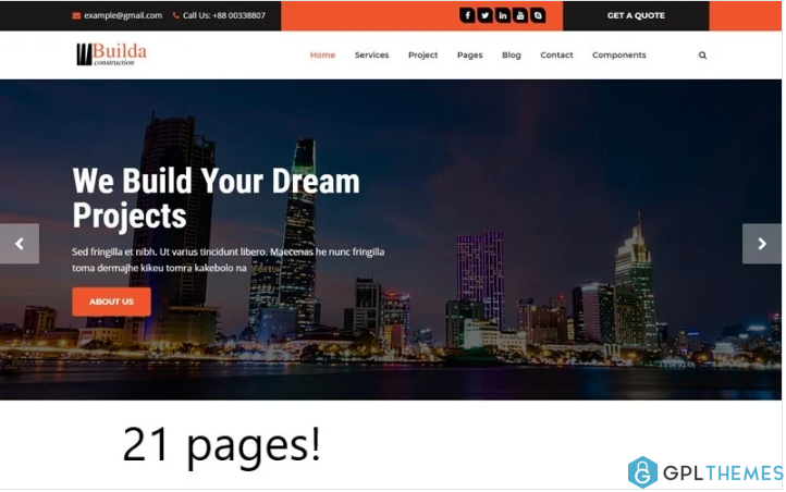 Builda – HTML5 Construction & Business Template