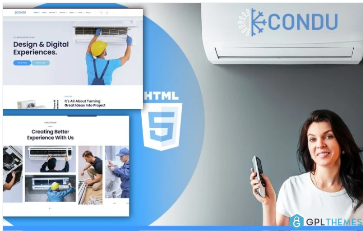 Candu Air conditioning Handyman Services HTML5 Website Template