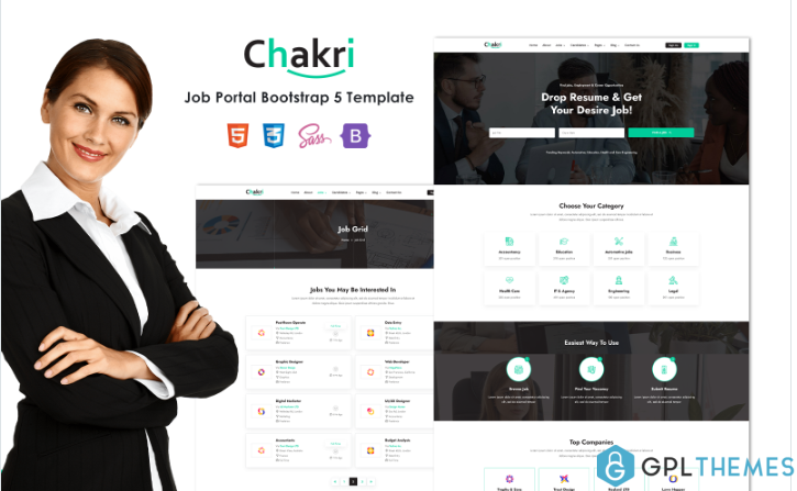 Chakri – Job Portal Bootstrap 5 Website template