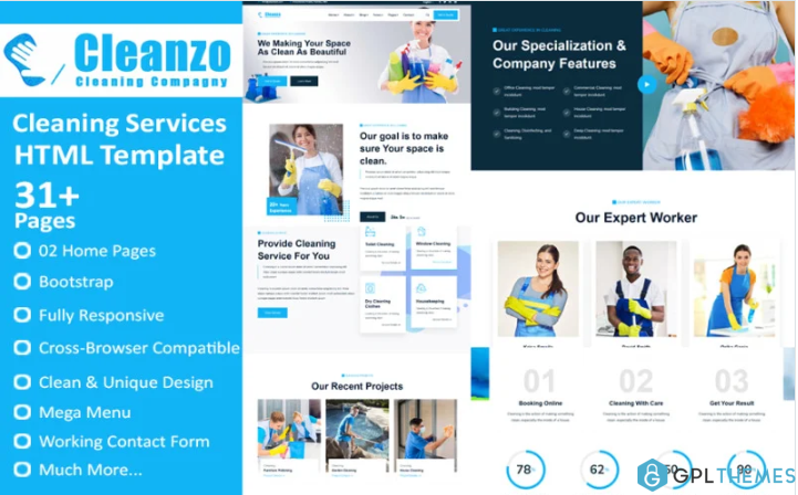 Cleanzo – Cleaning Services HTML Website Template