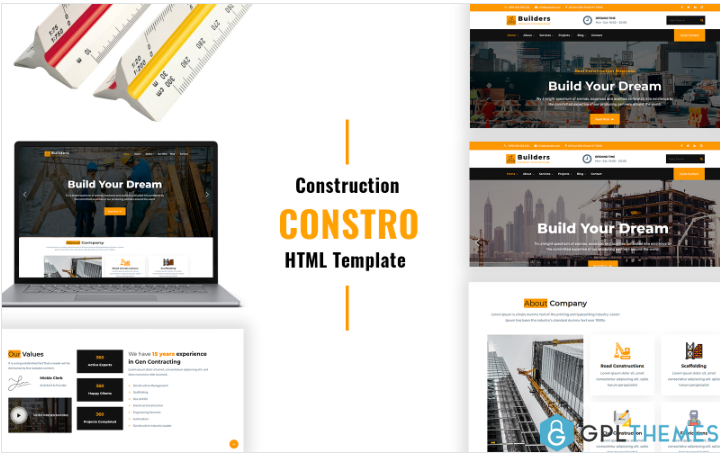 Constro – Construction HTML Website template