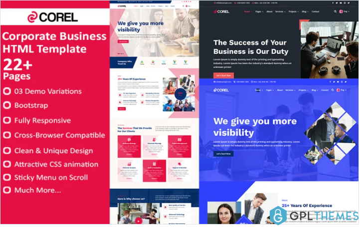 Corel – Corporate Business HTML Website Template