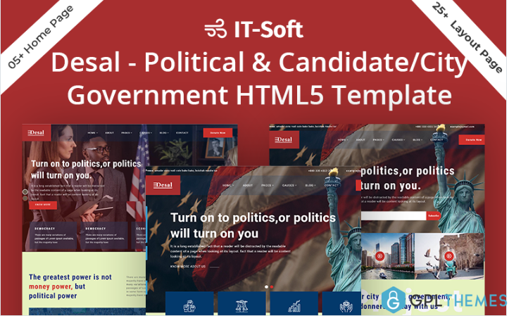 Desal – Political & Candidate/City Government HTML5 Template