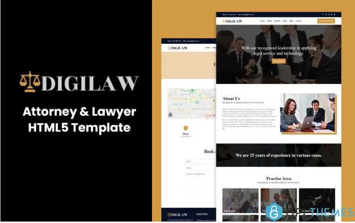 Digilaw – Attorney and Lawyer HTML5 Template