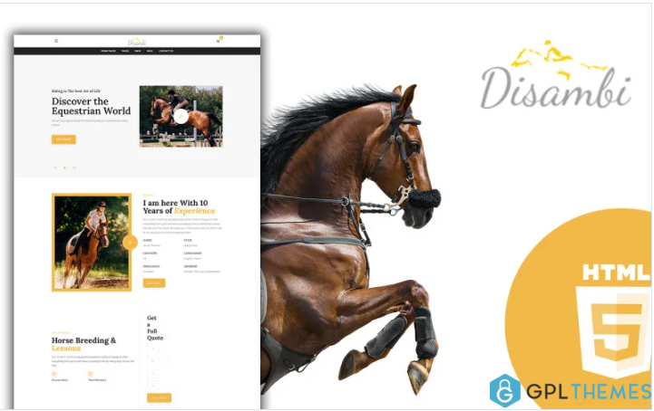 Disambi – Horse Riding Shop Html Template