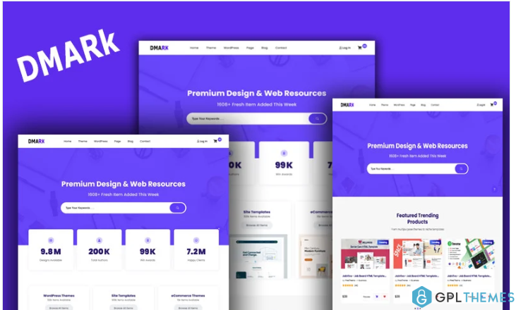 DMARK – Digital Marketplace HTML5 Bootstrap5 Website template