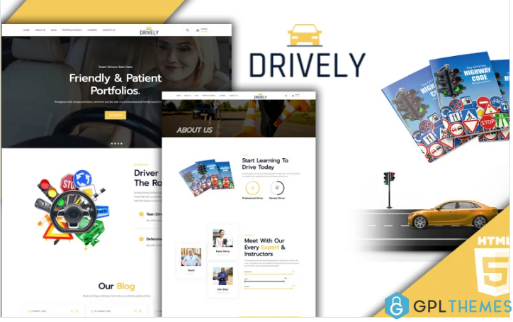 Drively Driving School HTML5 Website Template