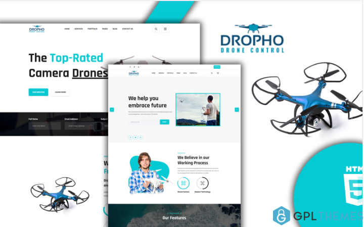 Dropho – Drone Camera HTML5 Template