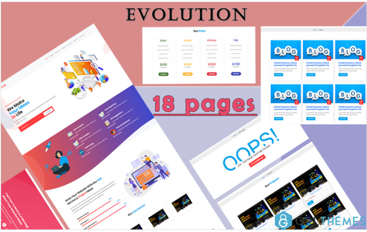 EVOLUTION – Fully Responsive Multi-Page Website Template