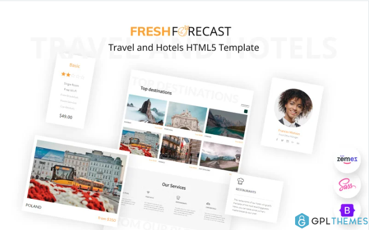 Fresh Forecast – Travel and Hotels HTML5 Template