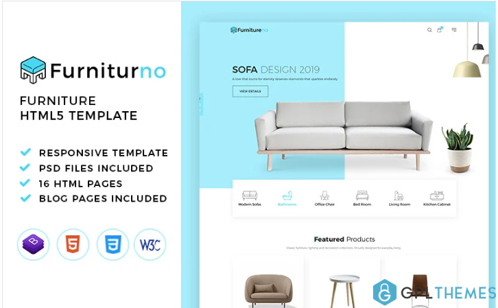Furnitureno – Furniture Store Modern eCommerce HTML Template