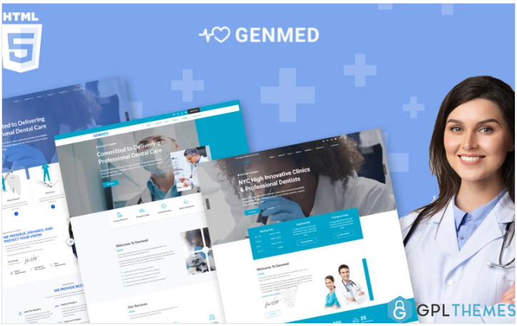 Genmed | Medical Doctor’s Clinic HTML5 Website Template