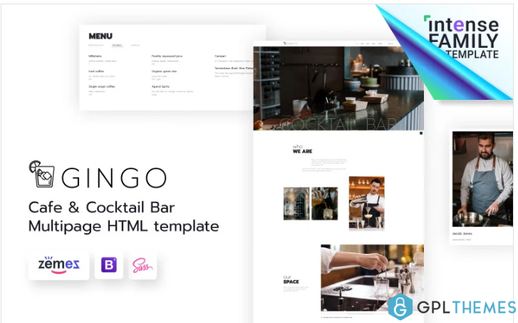 Gingo – Cocktail Bar Website Template