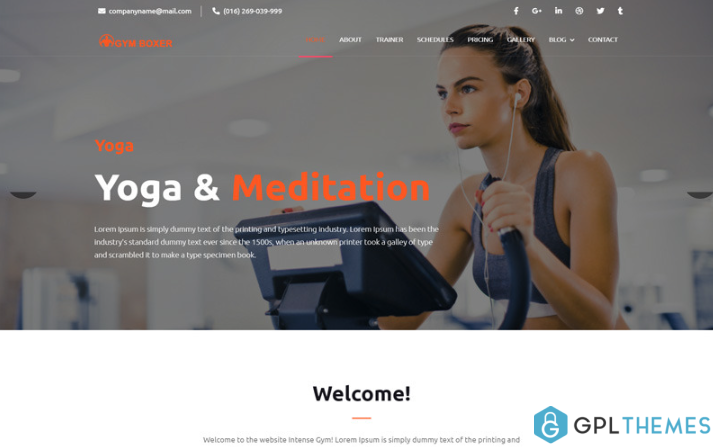 Gym Boxer – Gym Fitness HTML5 Bootstrap Landing Page Template