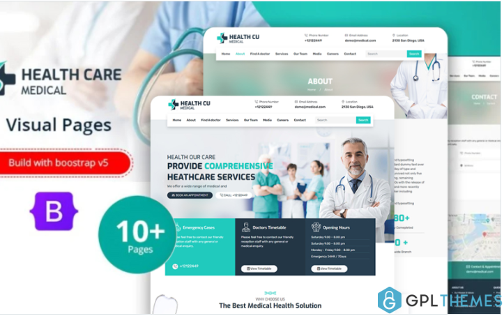 Healthcu – Health and Medical HTML Website Template