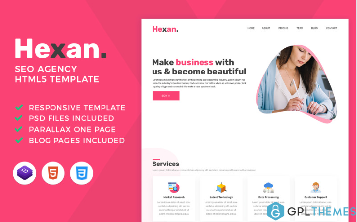 Hexan – Digital Agency/SEO Agency HTML Template