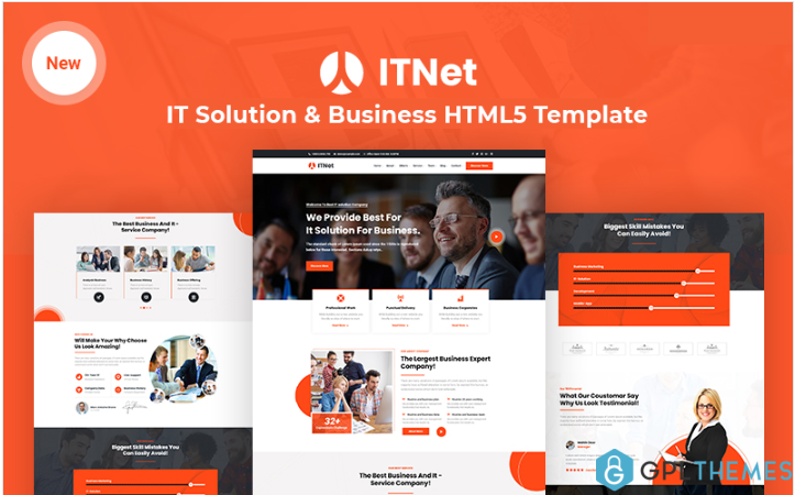 ITnet – IT Solution and Business Responsive Website Template