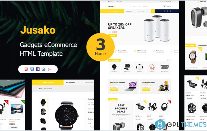 Jusako – Gadgets eCommerce HTML5 Template