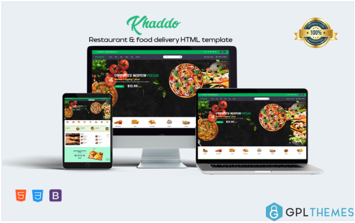 Khaddo – Restaurant & Food Delivery Bootstrap5 HTML Website template