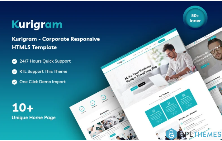 Kurigram – Corporate Responsive Website Template