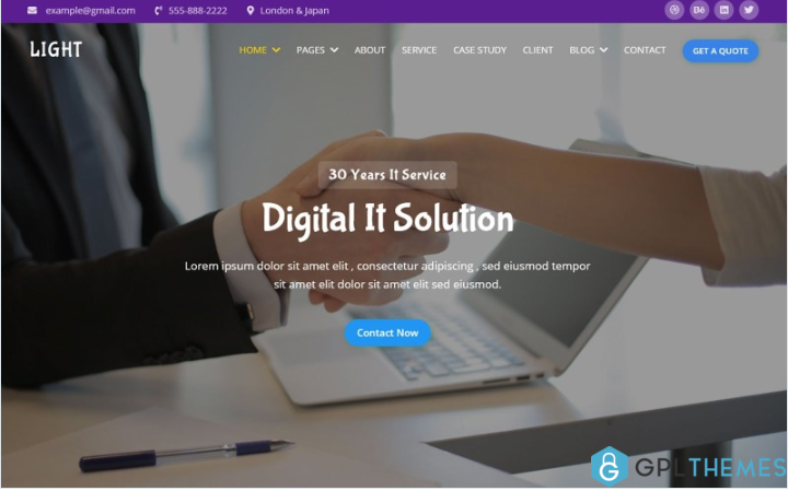 Light – Multipurpose IT Solution Business Service Website Template