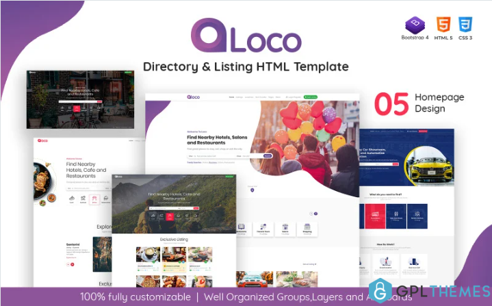Loco – Directory Listing HTML Template
