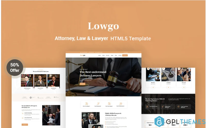 Lowgo – Attorney, Law & Lawyer Responsive Website Template