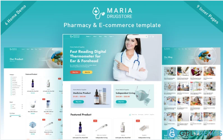 Maria – Pharmacy and E-commerce Html5 Template