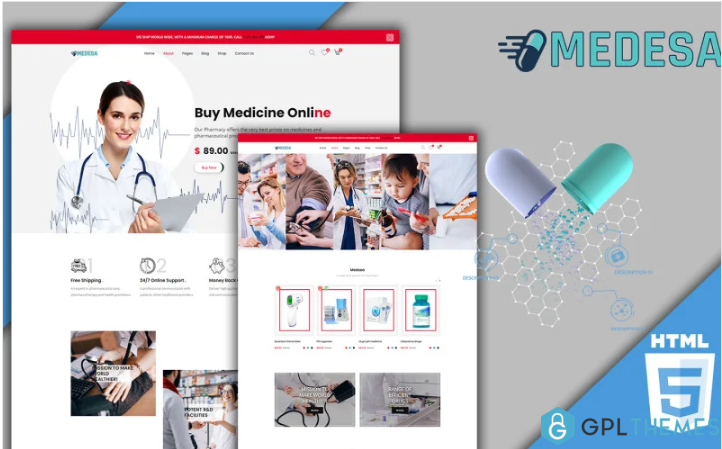 Medsea – Medical Store HTML5 Website template