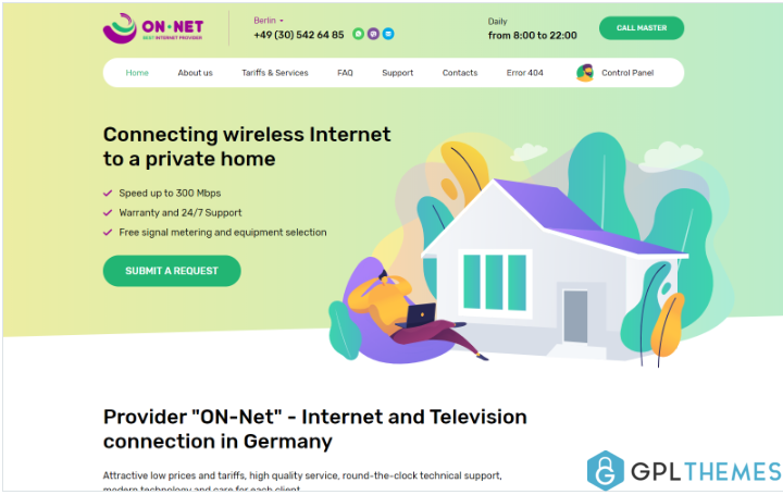ON-Net – Internet Service Providers Multipage Website Template
