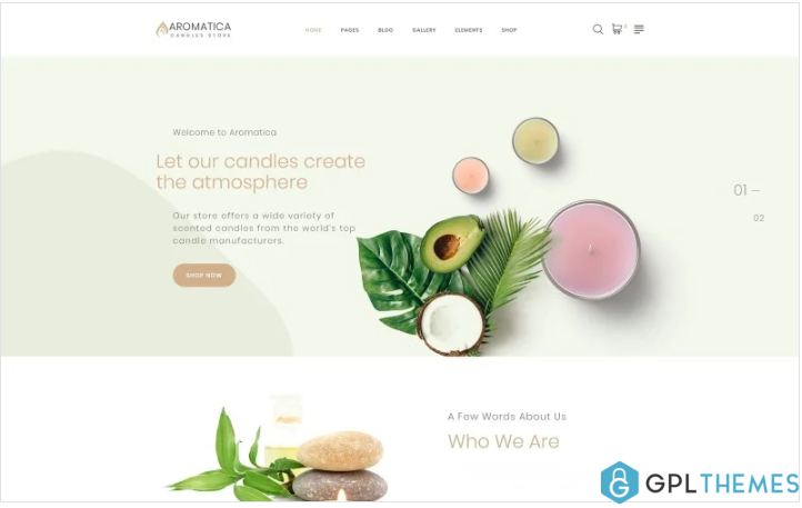 Aromatica – Candles Store Multipage HTML Website Template