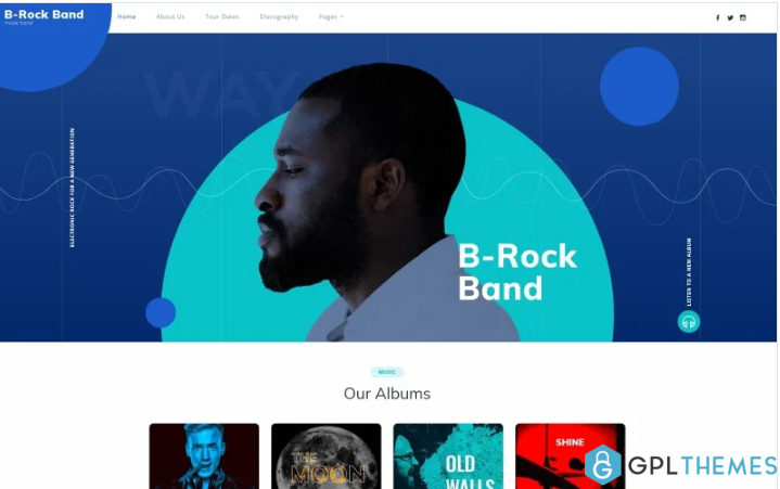 B-Rock Band – Music Band Multipage Creative HTML Website Template