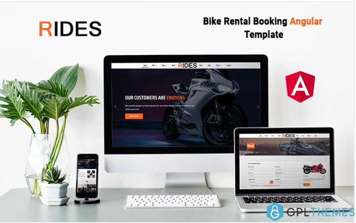 Bike Rental Booking Website Angular Template