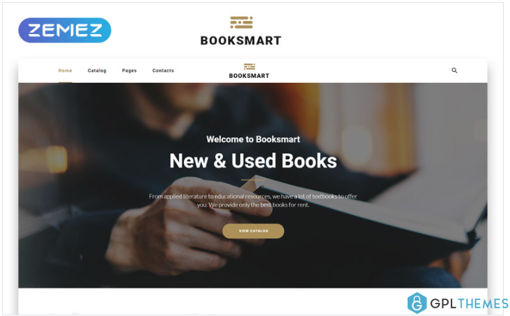 Booksmart – Books for Rent Modern Multipage HTML5 Website Template