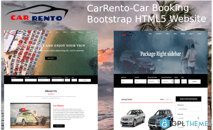 CarRento – Car Rental Service Bootstrap HTML5 Website Template