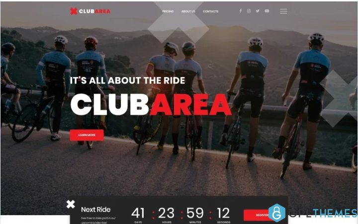 Clubarea – Cycling Multipage Creative HTML Website Template
