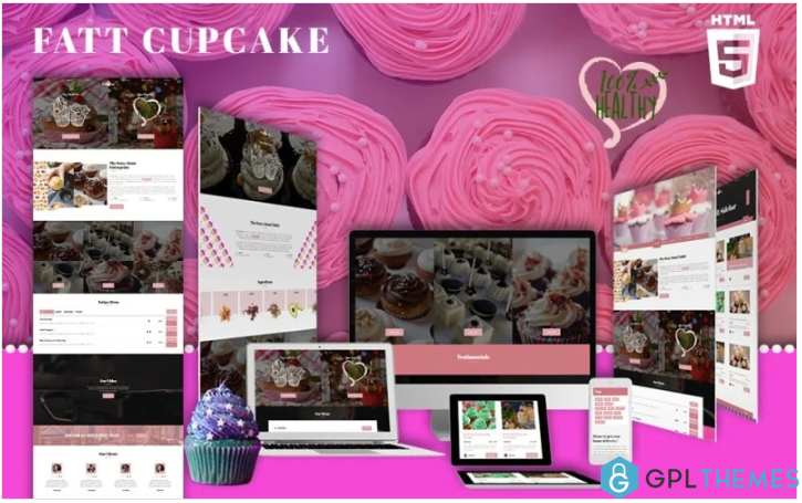Dessert & Bakery HTML5 | Fatt Cupcake Website Template