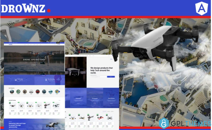 Drownz Drone and UAV Business Angular JS Website Template