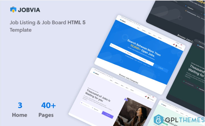 Jobvia – Job Listing & Job Board Website Template