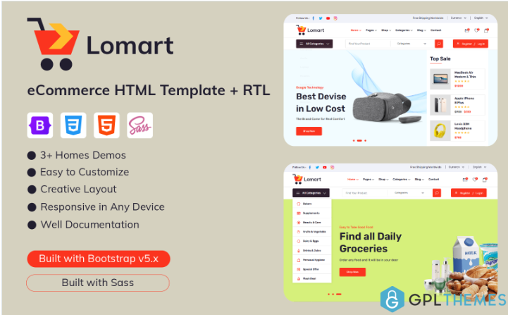 Lomart – eCommerce HTML Template