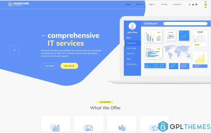 Maxicode – IT Company Multipage Creative HTML Website Template