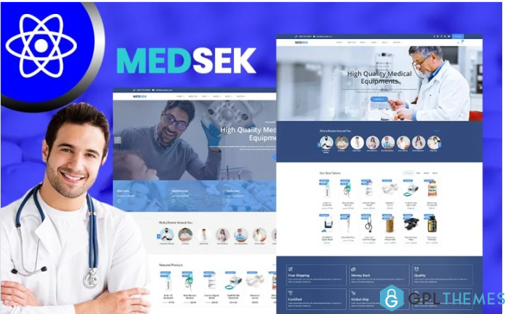 Medsek | Pharmacy Medical Equipment React JS Template
