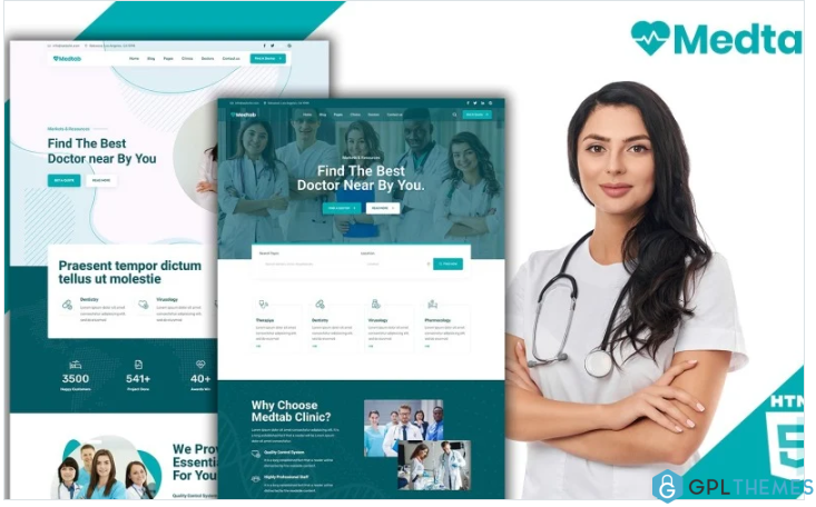 Medtab – Doctor Clinic HTML5 Website Template