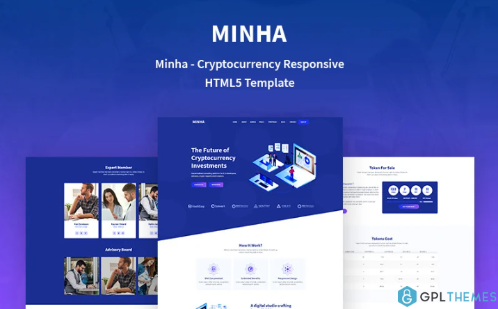 Minha – Cryptocurrency Responsive Website Template