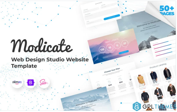 Modicate – Web Design Studio Website Template