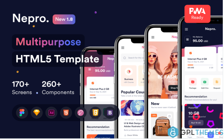 Nepro – The Multipurpose Mobile HTML5 Template