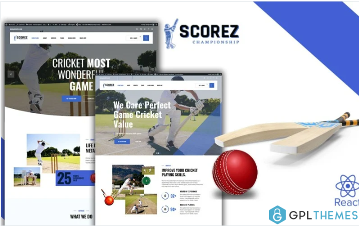 Scorez Ball Sports React Js Website Template